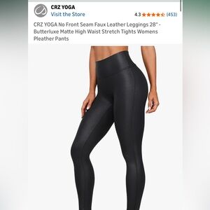 CRZ YOGA Women's Black Matte Leggings